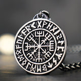 Vegvisir The viking  necklace for men  wolf stainless steel pendant