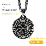 Vegvisir The viking  necklace for men  wolf stainless steel pendant