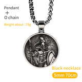 Spartacus Warriors stainless Steel Pendant  Male Ins  Necklace Jewelry