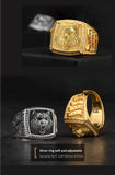 3D Tiger Sterling Silver Rings for man and women Inlaid zircon sculpture Fashion Jewelry