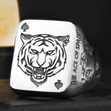 Spades Tiger  Sterling Silver Rings for man and women  Fashion Jewelry