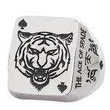 Spades Tiger  Sterling Silver Rings for man and women  Fashion Jewelry