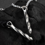 Time  Spear Mobius ins fashion men&#39;s and women&#39;s pendant sterling Silver Necklace