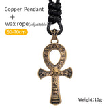 Egyptian Cross Pendant 925 Silver Anka necklace Trendy Men and Women Retro Jewelry