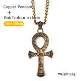 Egyptian Cross Pendant 925 Silver Anka necklace Trendy Men and Women Retro Jewelry