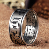 925 Silver Egyptian Eye of Horus Ring Trendy Male Ring Single Tail Ring Fashion Jewelry