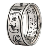 925 Silver Egyptian Eye of Horus Ring Trendy Male Ring Single Tail Ring Fashion Jewelry