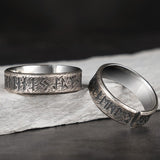 Nordic mythology Viking Runes Word S925  sterling Silver rings  for man and women Index Ring fashion jewelry