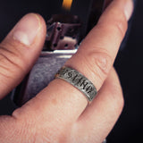 Nordic mythology Viking Runes Word S925  sterling Silver rings  for man and women Index Ring fashion jewelry