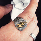 Wrath of Zeus Lightning Bolt  Ring Trendy Male God 925 Silver Ring Punk  Fashion Jewelry