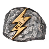 Wrath of Zeus Lightning Bolt  Ring Trendy Male God 925 Silver Ring Punk  Fashion Jewelry