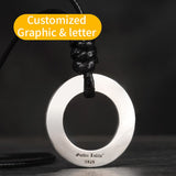 Viking Circle Pendant 925 Silver  Round necklace Trendy Men and Women Retro Jewelry