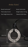 Viking Circle Pendant 925 Silver  Round necklace Trendy Men and Women Retro Jewelry