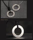 Viking Circle Pendant 925 Silver  Round necklace Trendy Men and Women Retro Jewelry