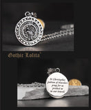 Travel Safe Compass St Christopher  Stainless Steel Chain Necklaces for Men Fashion Jewelry Accessories Friends Gifts