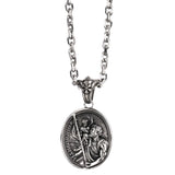 St Christopher Necklace Religious Medal Stainless Steel Chain Necklaces for Men Fashion Jewelry Accessories Friends Gifts