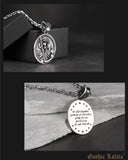 St Christopher Necklace Religious Medal Stainless Steel Chain Necklaces for Men Fashion Jewelry Accessories Friends Gifts