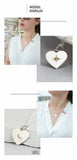 Heart Pendant 925 Silver  Round necklace for Women Star and Moon Retro Jewelry