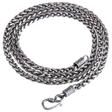 Weaving Wheat design 925 Sterling Silver chain choker  and  Sweater chain necklace for man  fashion