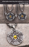 The Devil of eyes  necklace for men  Pentagram big  pendant Punk vintage style