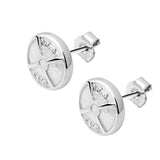 Barbell 925 Sterling Silver stud Earring Dumbbells for men and women fashion jewelry