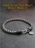 925 Silver Weaving Chain bracelet for men vintage fashion Jewelry  Thai Silver High quality  mygrillz