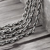 925 Sterling Silver O chain long and short design  necklace for Unisex  fashion