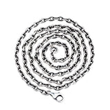 925 Sterling Silver O chain long and short design  necklace for Unisex  fashion