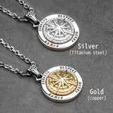 The Compass necklace for men  High speed rotation stainless steel pendant