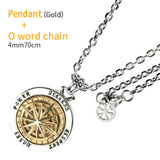 The Compass necklace for men  High speed rotation stainless steel pendant