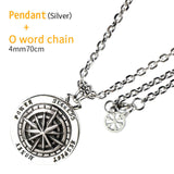 The Compass necklace for men  High speed rotation stainless steel pendant