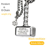 Nordic mythology Viking rune hammer totem stainless steel necklace the pendant  for  Men mygrillz