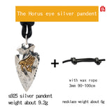 The Eye of Horus S925 Silver necklace for men  spear silver   pendant  Jewelry